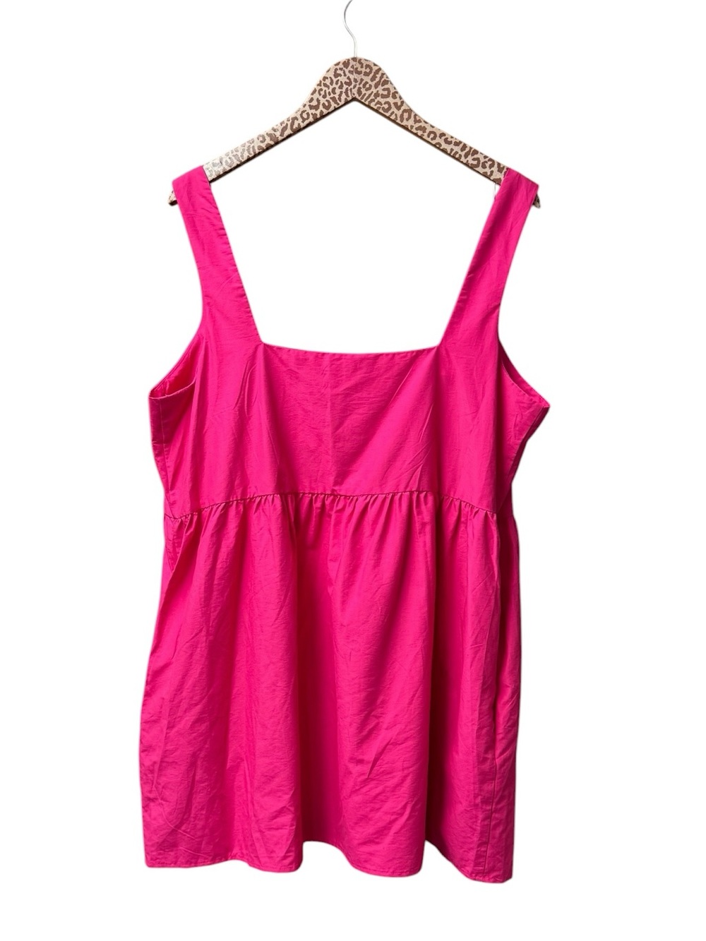 Anthropologie Daily Practice Sleeveless Split-Neck Mini Dress Hot Pink XL NEW - Picture 3 of 14